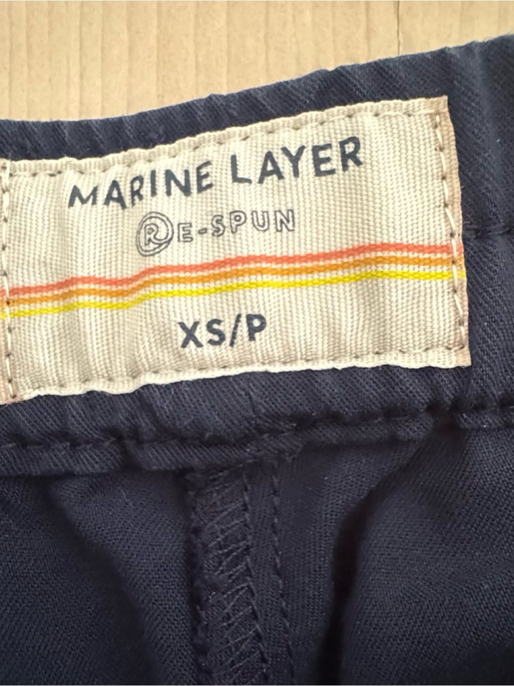 Marine Layer Navy Elastic-Waist Cropped Jogger Pants - Picture 6 of 6